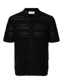  PALO KNIT CROCHET CARDIGAN BLACK