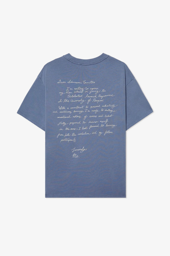 ADMISSION LETTER T-SHIRT MARENGO BLUE