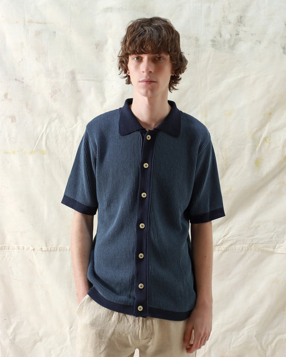 VELZY CARDI HELIO STRIPE  / NAVY IRIS