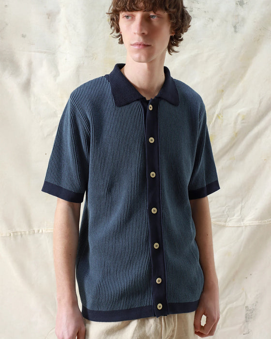 VELZY CARDI HELIO STRIPE  / NAVY IRIS