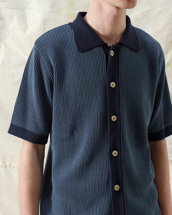 VELZY CARDI HELIO STRIPE  / NAVY IRIS