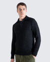 KIER KNIT POLO DARK GREY FLECK
