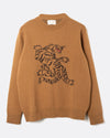 HOSONO TIGER KNIT CAMEL