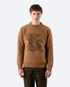 HOSONO TIGER KNIT CAMEL