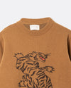 HOSONO TIGER KNIT CAMEL
