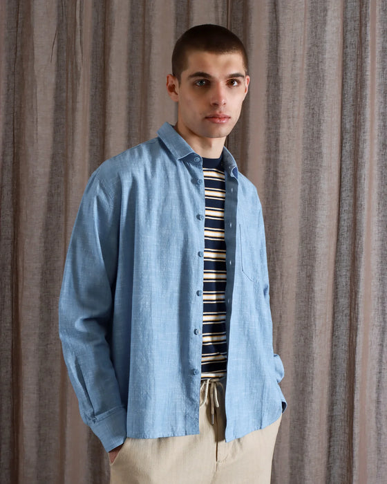 DAY SHIRT CHAMBRAY SLUB ALLURE BLUE