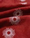 STACHIO SS SHIRT SOL STRIPE DEEP RED LINEN