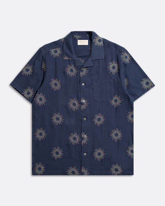 STACHIO SS SHIRT SOL EMB / NAVY IRIS