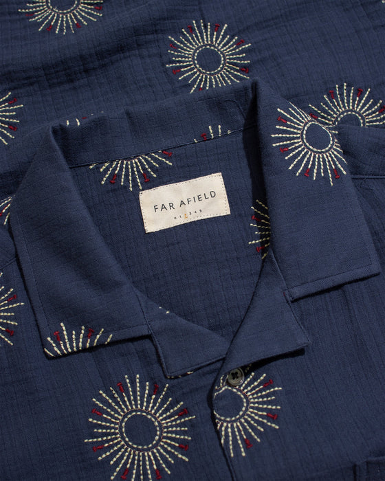 STACHIO SS SHIRT SOL EMB / NAVY IRIS