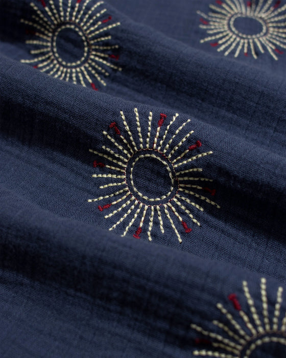 STACHIO SS SHIRT SOL EMB / NAVY IRIS