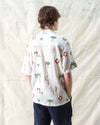 STACHIO SS SHIRT TROPICAL EMB / WHITE