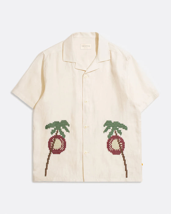 VELOSO SS SHIRT BAHIA SUNSET EMB WHITE