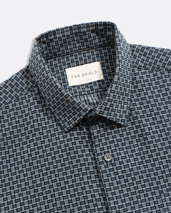 DOBBY CLASSIC 2 POCKET SHIRT NAVY