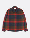 DAY SHIRT 1/2 ZIP RED MULTI CHECK