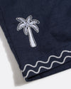 HOUSE SHORT FLOCK PALMS NAVY