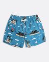 PRINTED SWIM SHORTS ISLAND BLUE