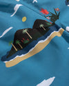PRINTED SWIM SHORTS ISLAND BLUE