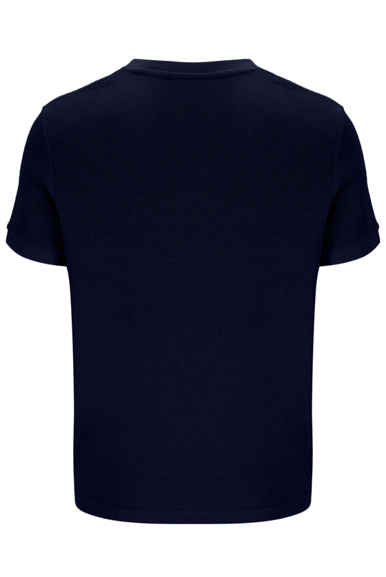 ASH WAFFLE T-SHIRT NAVY