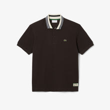  PH5421 FRENCH MADE STRIPE COLLAR POLO DARK BROWN (SKB)