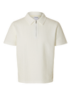 SANDER SEERSUCKER ZIP SS POLO EGRET