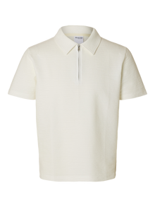  SANDER SEERSUCKER ZIP SS POLO EGRET