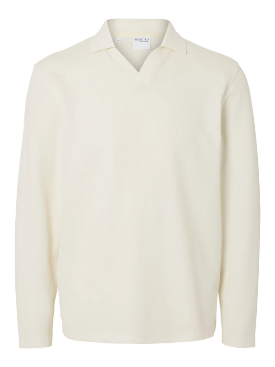 PHIL SPLIT NECK POLO EGRET