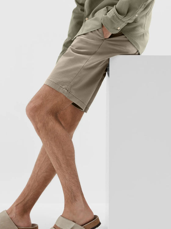 SLIM MILES FLEX SHORTS GREIGE