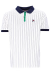 BB1 STRIPE POLO WHITE / GREEN (106)
