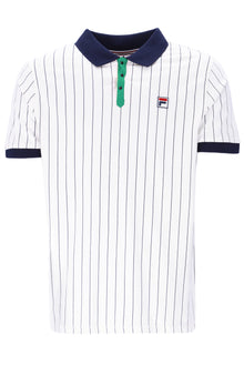  BB1 STRIPE POLO WHITE / GREEN (106)