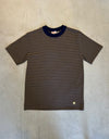 STRIPE T-SHIRT MARINE / CAMEL