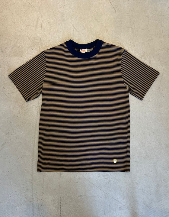 79643 STRIPE T-SHIRT MARINE / CAMEL