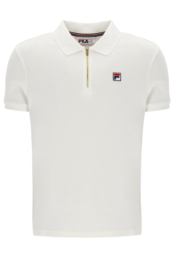 BENJAMIN SS WAFFLE POLO GARDENIA