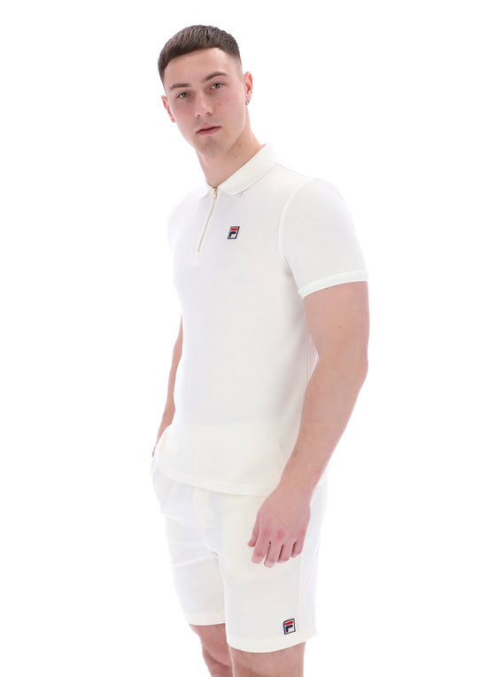 BENJAMIN SS WAFFLE POLO GARDENIA