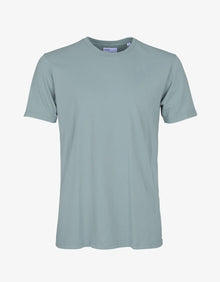  CLASSIC ORGANIC CREW NECK T-SHIRT STEEL BLUE
