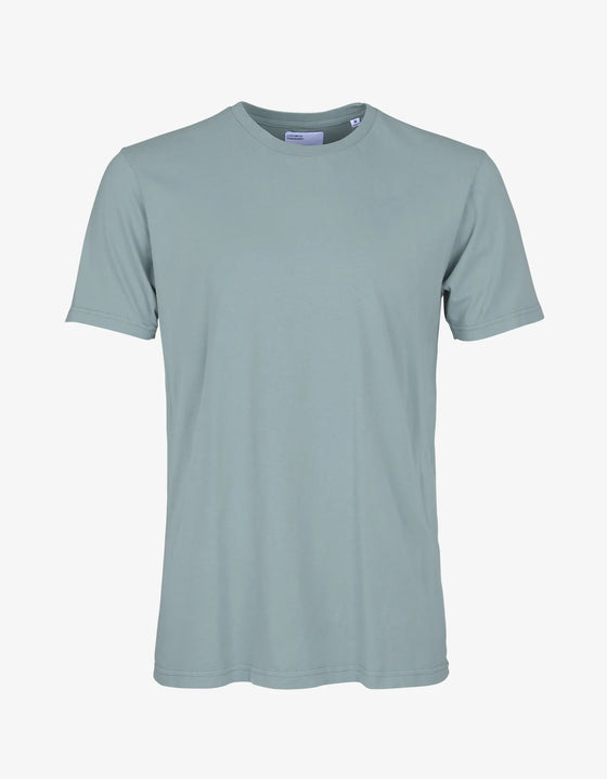 CLASSIC ORGANIC CREW NECK T-SHIRT STEEL BLUE