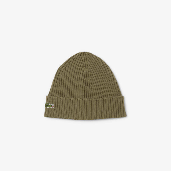 RIB KNIT BEANIE OLIVE (E9F)