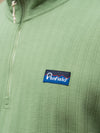 TEXTURED STRIPE 1/4 ZIP SWEATSHIRT MISTLETOE