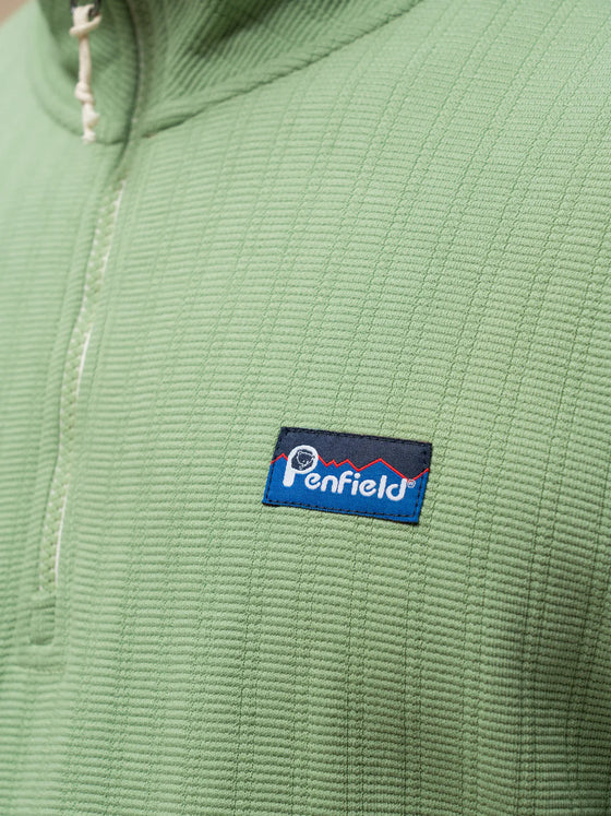 TEXTURED STRIPE 1/4 ZIP SWEATSHIRT MISTLETOE
