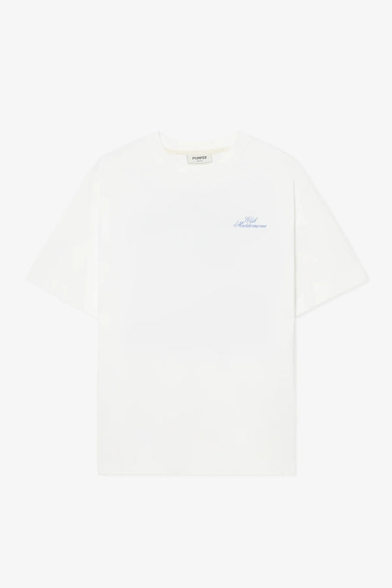 CLUB MEDITERRANIO GRAPHIC PRINT BOXY T-SHIRT OFF WHITE