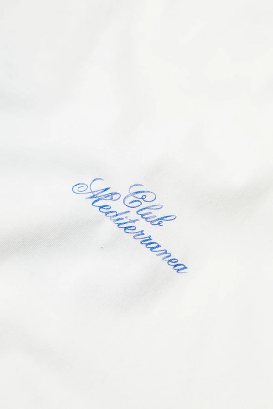CLUB MEDITERRANIO GRAPHIC PRINT BOXY T-SHIRT OFF WHITE
