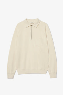  POCKET 1/4 ZIPPER POLO CREAM
