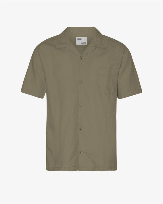 LINEN SS SHIRT DUSTY OLIVE