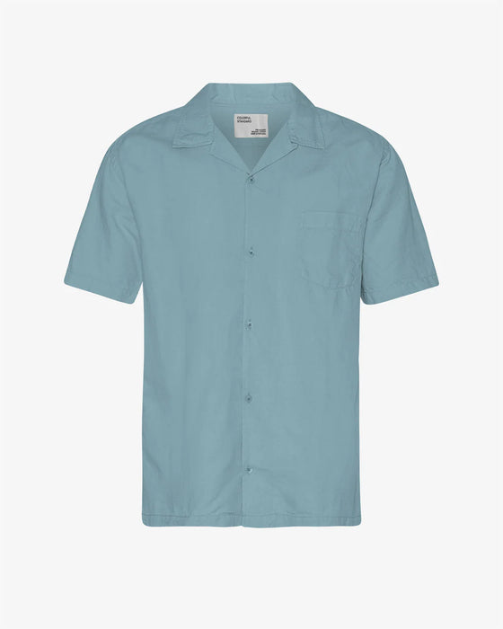 LINEN SS SHIRT STEEL BLUE