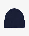 MERINO WOOL BEANIE MARINE BLUE