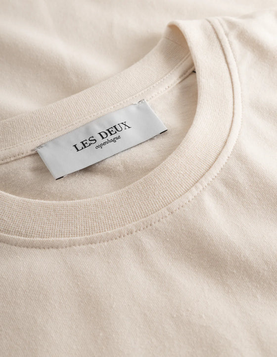 CREW T-SHIRT IVORY / WALNUT