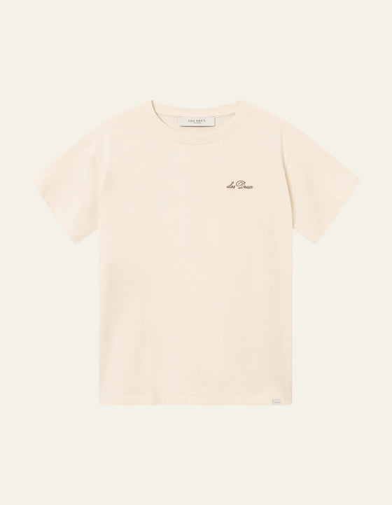 CREW T-SHIRT IVORY / WALNUT