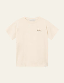  CREW T-SHIRT IVORY / WALNUT