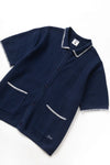 BLANKET STITCH KNIT NAVY