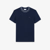 PIQUE STRIPE COLLAR T-SHIRT NAVY 166