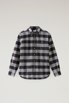  TRADITIONAL L/S FLANNEL CHECK SHIRT GREY/BLACK